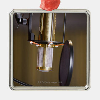 Microphone in Studio Metal Tree Decoration