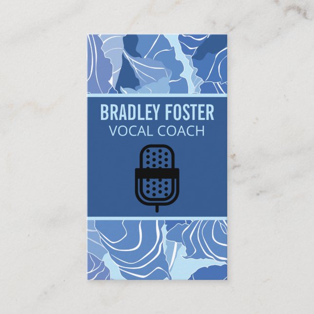 Microphone Logo | Singer Business Card (Front)