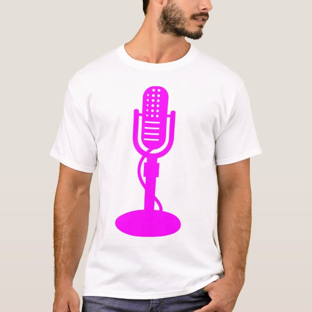 Microphone - Magenta T-Shirt (Front)