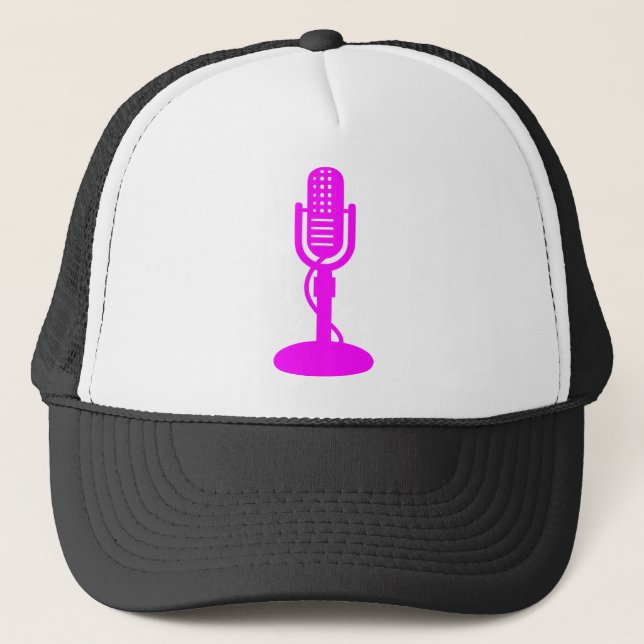 Microphone - Magenta Trucker Hat (Front)