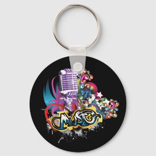 Microphone ~ Mike Audio Sing Singing Music Key Ring