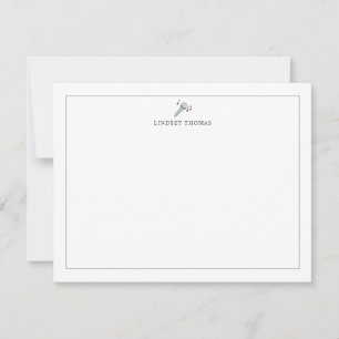 Microphone Music Border Personalised Stationery Card