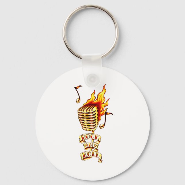 Microphone on fire key ring (Front)