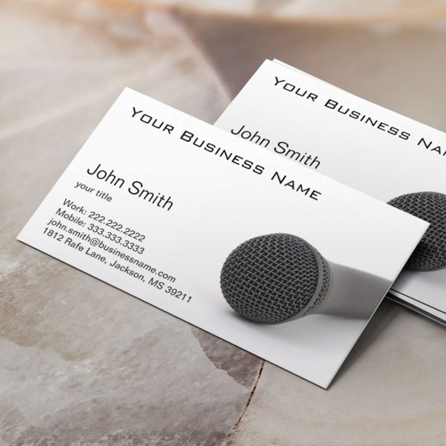 Microphone on the Floor Business Card (Creator Uploaded)