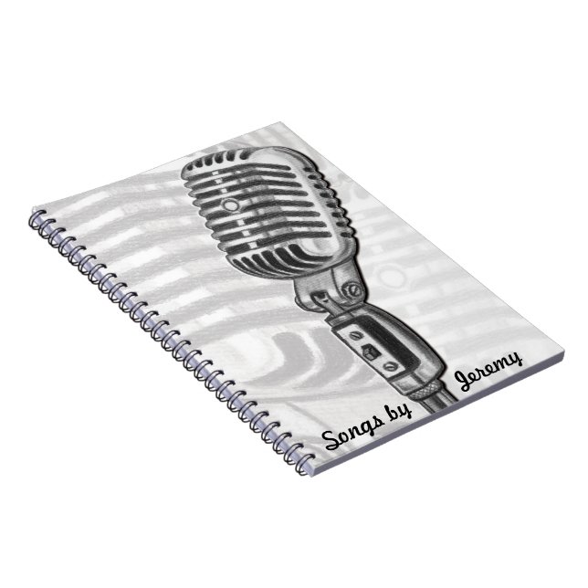 Microphone Personalised Lyric Book (Right Side)