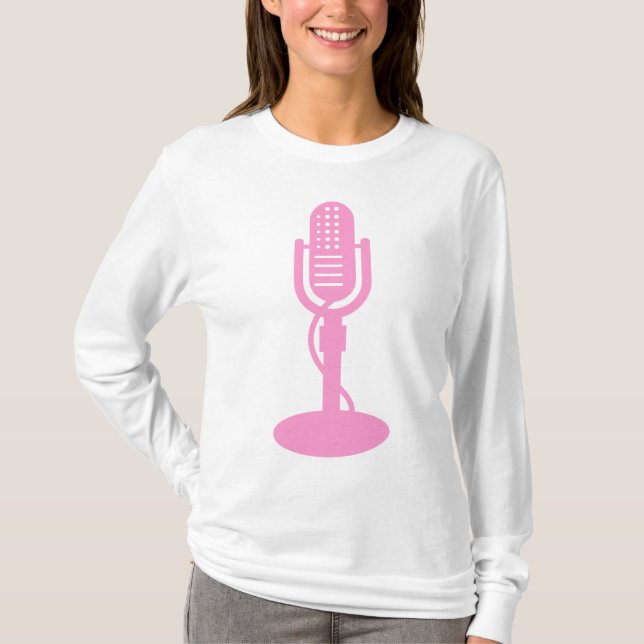 Microphone - Pink T-Shirt (Front)