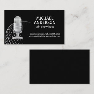 Microphone   Podcast Host Business Card