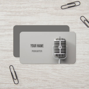 🎙️ Microphone Podcaster Talk Show Podcast Business Card
