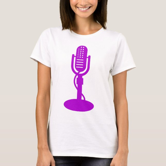 Microphone - Purple T-Shirt (Front)