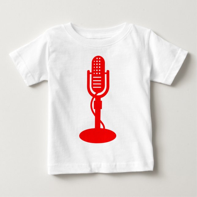 Microphone - Red Baby T-Shirt (Front)
