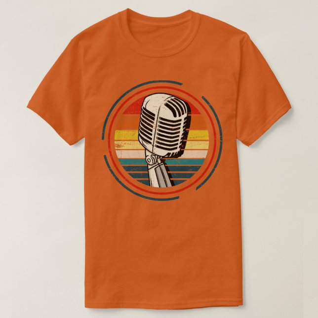 Microphone Retro Singer T-Shirt (Design Front)