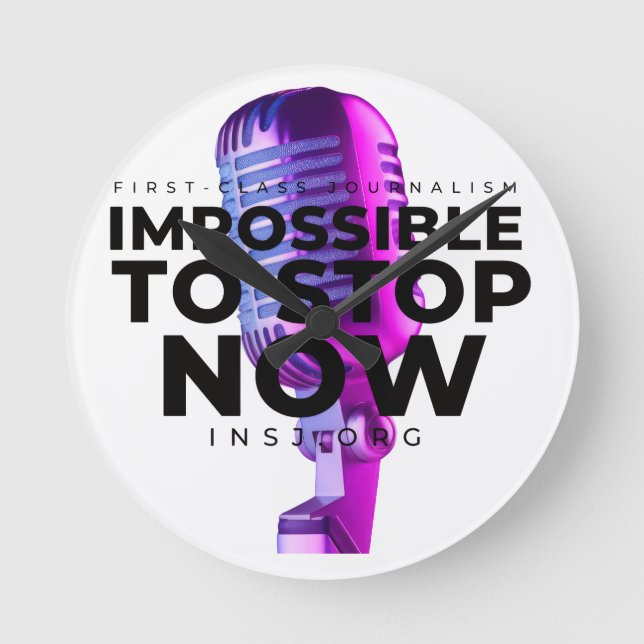 microphone round clock (Front)