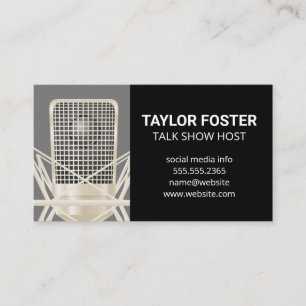 Microphone Singer   Talk Show   Podcast Business Card