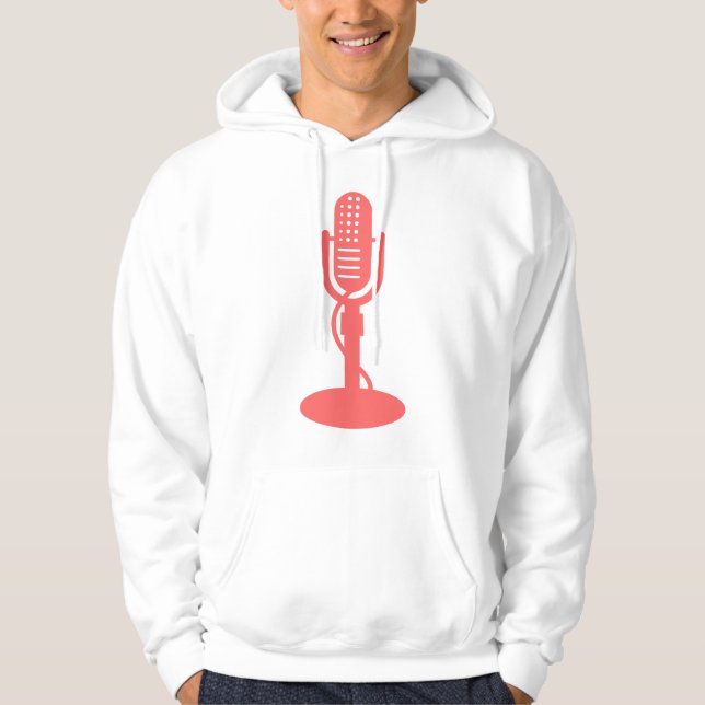 Microphone - Tropical pink Hoodie (Front)