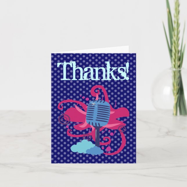 MicrophoneThank You Cards (Front)