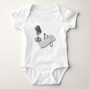 MicrophoneWhiteGlovesPearlsLipstick082611 Baby Bodysuit