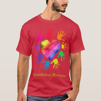 Microphthalmia Awareness Hands Microphthalmia Gift T-Shirt