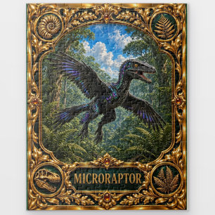 Microraptor Dinosaur, Jewelled Heirloom Art Jigsaw Puzzle