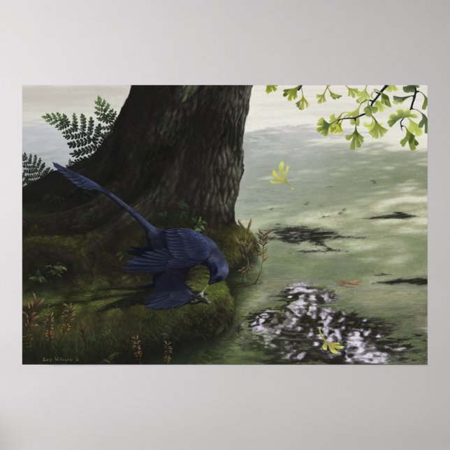 Microraptor Piscivory Print (Front)