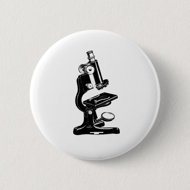 Microscope 6 Cm Round Badge (Front)