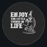 Microscope Biologist Science Laboratory Biology Classic Round Sticker<br><div class="desc">Discover the unseen world with this innovative design,  perfect for biology enthusiasts in science laboratories. Explore the microscopic realm with our reliable microscope built for passionate biologists.</div>