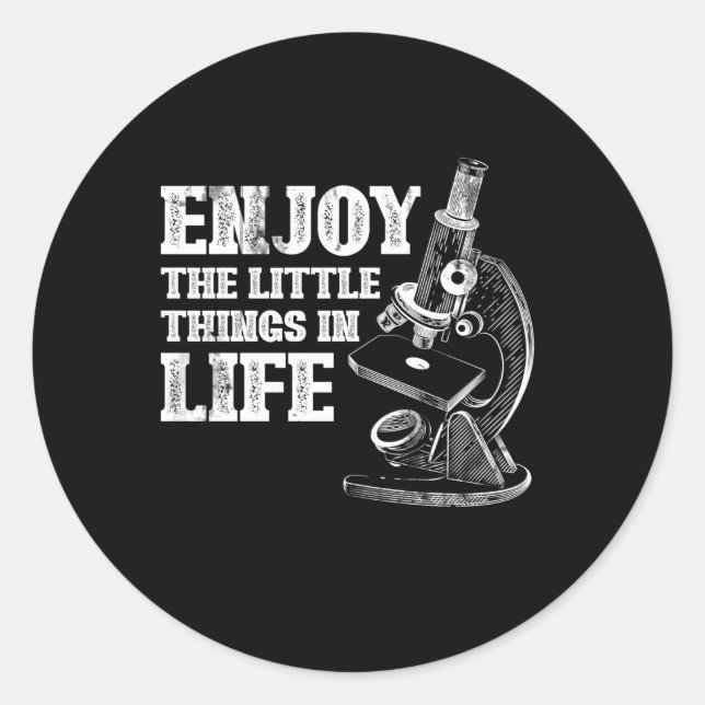 Microscope Biologist Science Laboratory Biology Classic Round Sticker (Front)