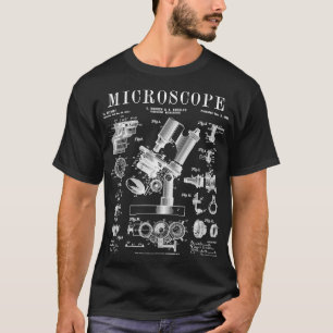 Microscope Biologist Science Vintage Patent Drawin T-Shirt