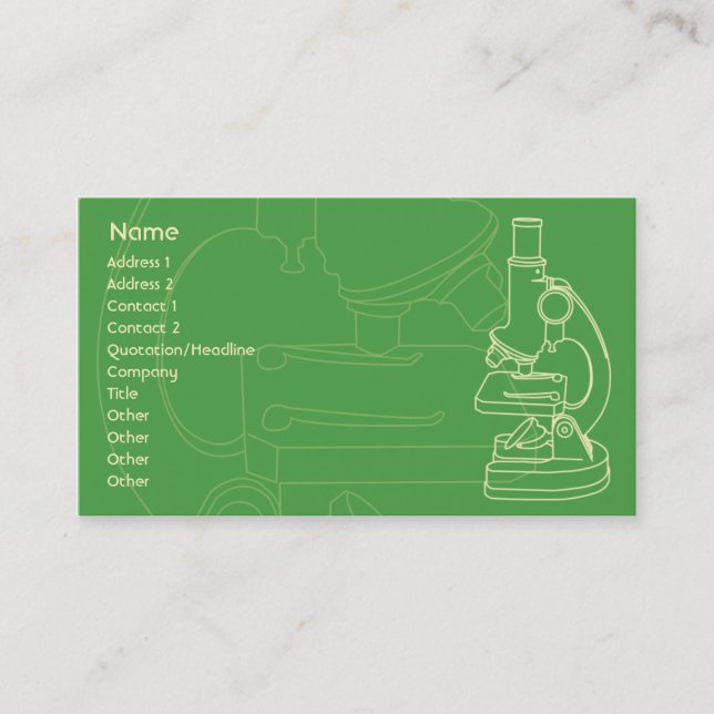 Microscope - Business Business Card (Front)
