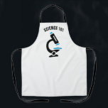 Microscope Design Science Apron<br><div class="desc">Microscope Design Science Apron with customisable text and background colour.</div>