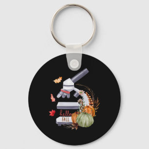 Microscope Flower Pumpkin Microbiology Biology Tha Key Ring