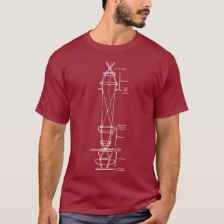 Microscope ray diagram classic graphic design T-Sh T-Shirt
