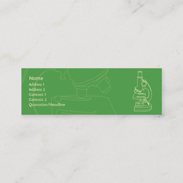Microscope - Skinny Mini Business Card (Front)