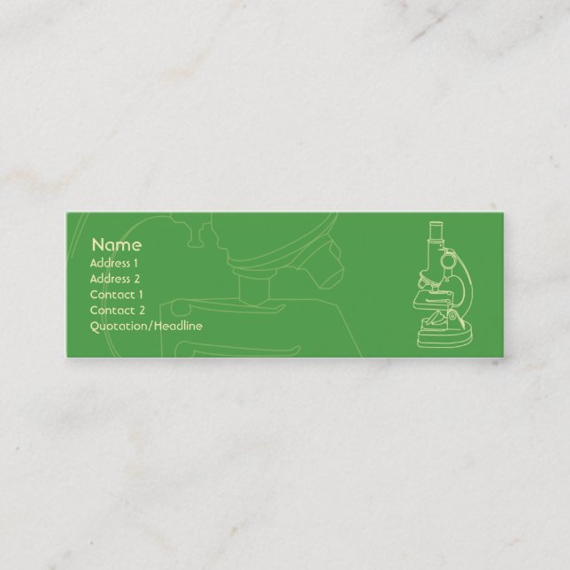 Microscope - Skinny Mini Business Card (Front)