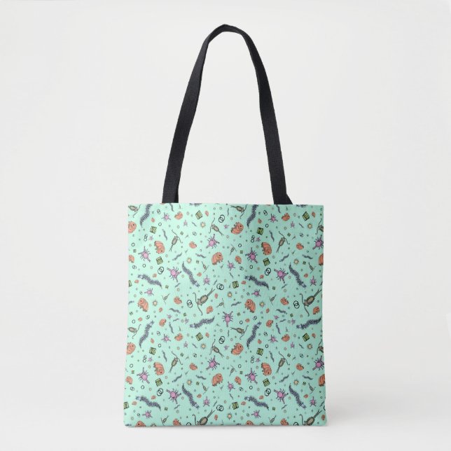 Microscopic Animals Tote Bag (Front)