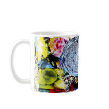 Microscopic Marine Art: Blue Thalassiosira Mug