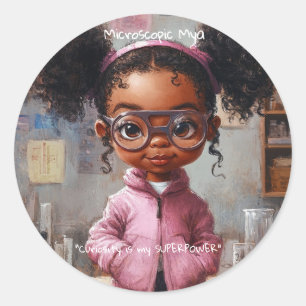 Microscopic Mya Classic Round Sticker