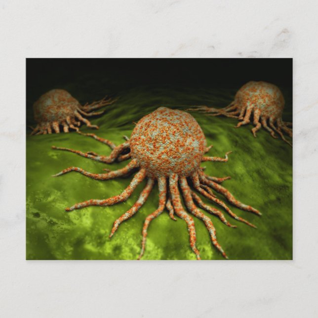 Microscopic View Of Cancer Virus Postcard (Front)