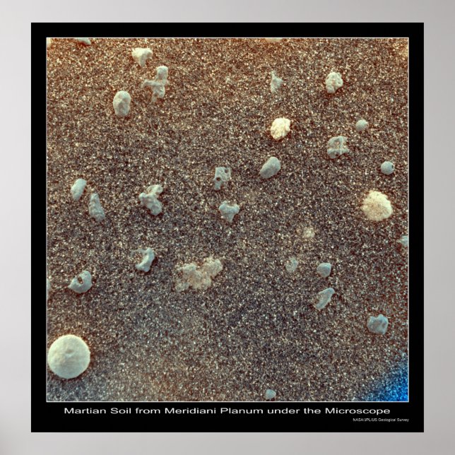 Microscopic View of Martian Soil Poster (Front)