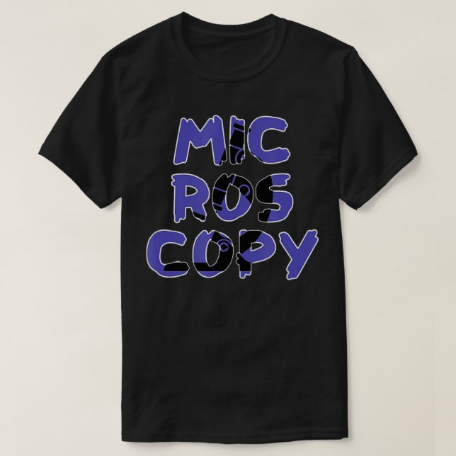 Microscopy with Colourful Outline Shadow  T-Shirt (Design Front)