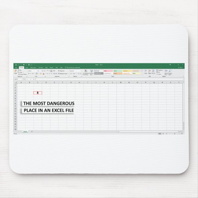 Microsoft Excel Work Mousepad (Front)