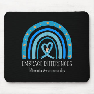 Microtia National Awareness Day Blue Graphic Art Mouse Pad