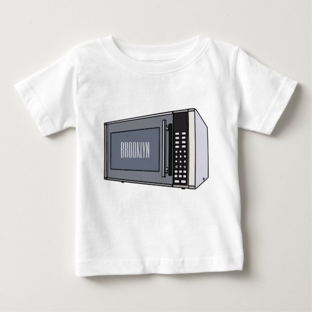 Microwave cartoon illustration baby T-Shirt (Front)