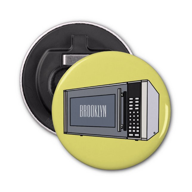 Microwave cartoon illustration bottle opener (Front)