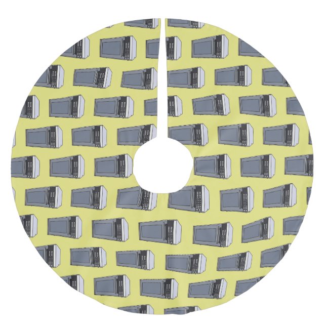 Microwave cartoon illustration brushed polyester tree skirt (Front)