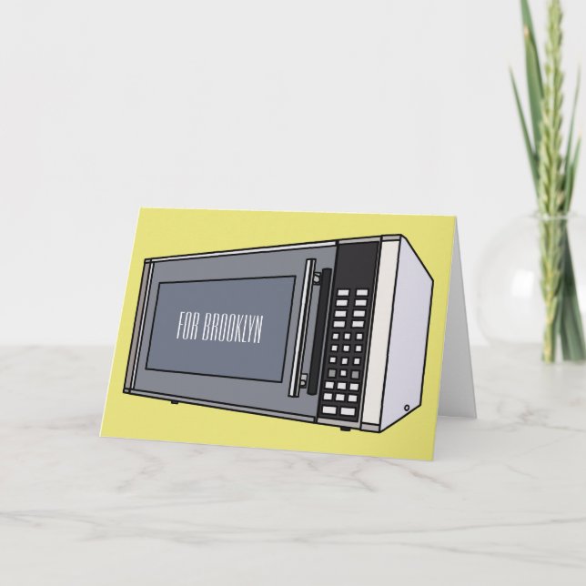 Microwave cartoon illustration card (Front)
