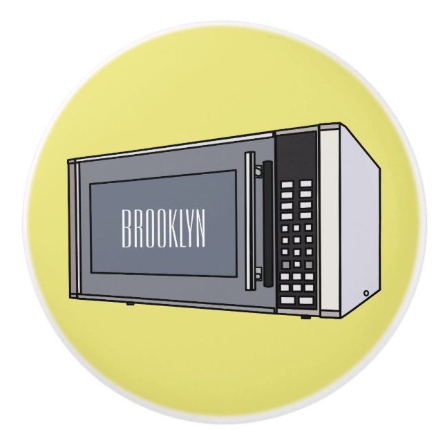 Microwave cartoon illustration ceramic knob (Front)