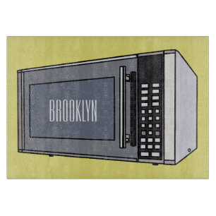 Microwave cartoon illustration cutting board