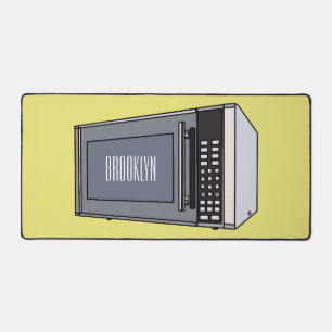 Microwave cartoon illustration desk mat
