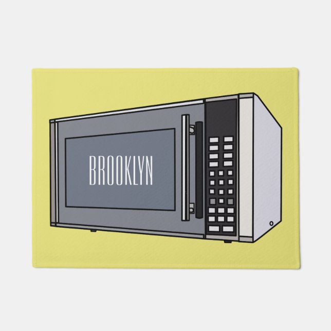 Microwave cartoon illustration doormat (Front)