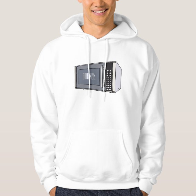 Microwave cartoon illustration hoodie (Front)
